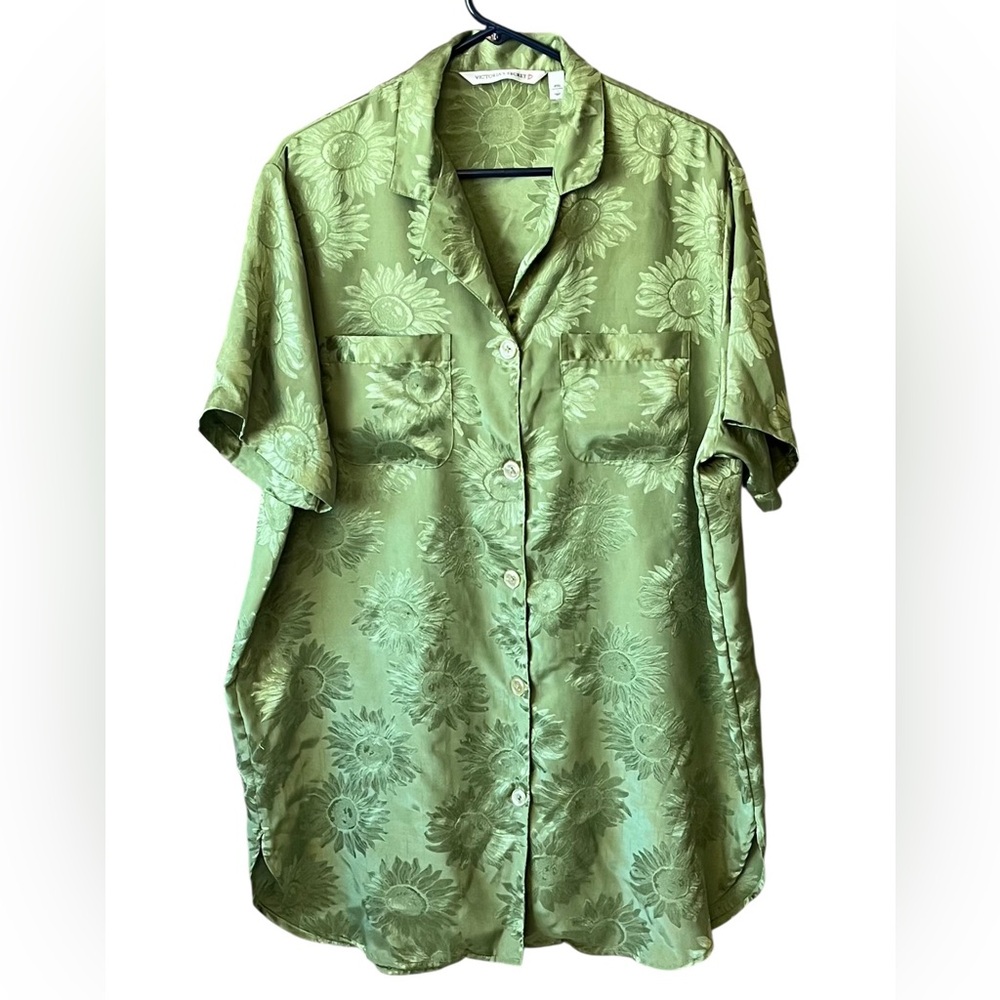 Victoria's Secret Vintage Floral Printed Tunic Shirt/Pajama Top